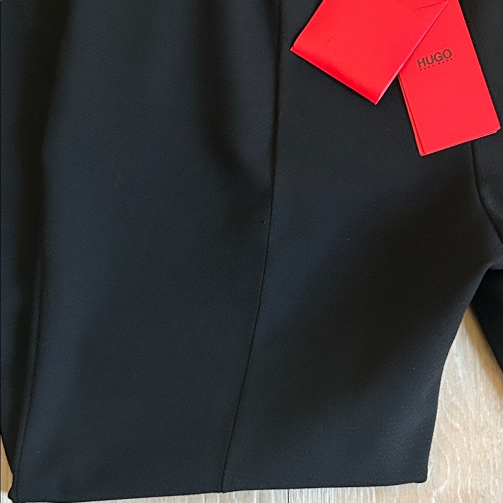 New HUGO Himonie-1 Black Slim Fit Tapered Dress Pants Slacks Trousers - Picture 5 of 14